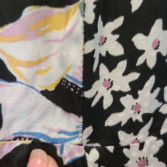 Rebecca Taylor Sleeveless Fleur Mix Dress, Boho Cottagecore Silk Blend | 12 - Picture 13 of 16